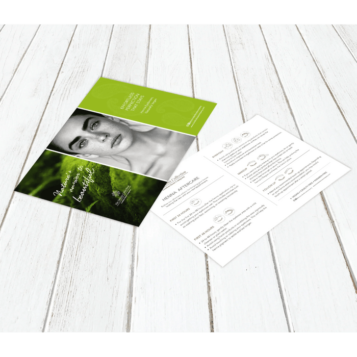 Brow Henna Information and Aftercare Cards - The London Brow Company