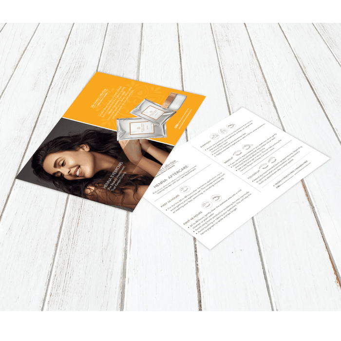 Brow Henna Information and Aftercare Cards - The London Brow Company
