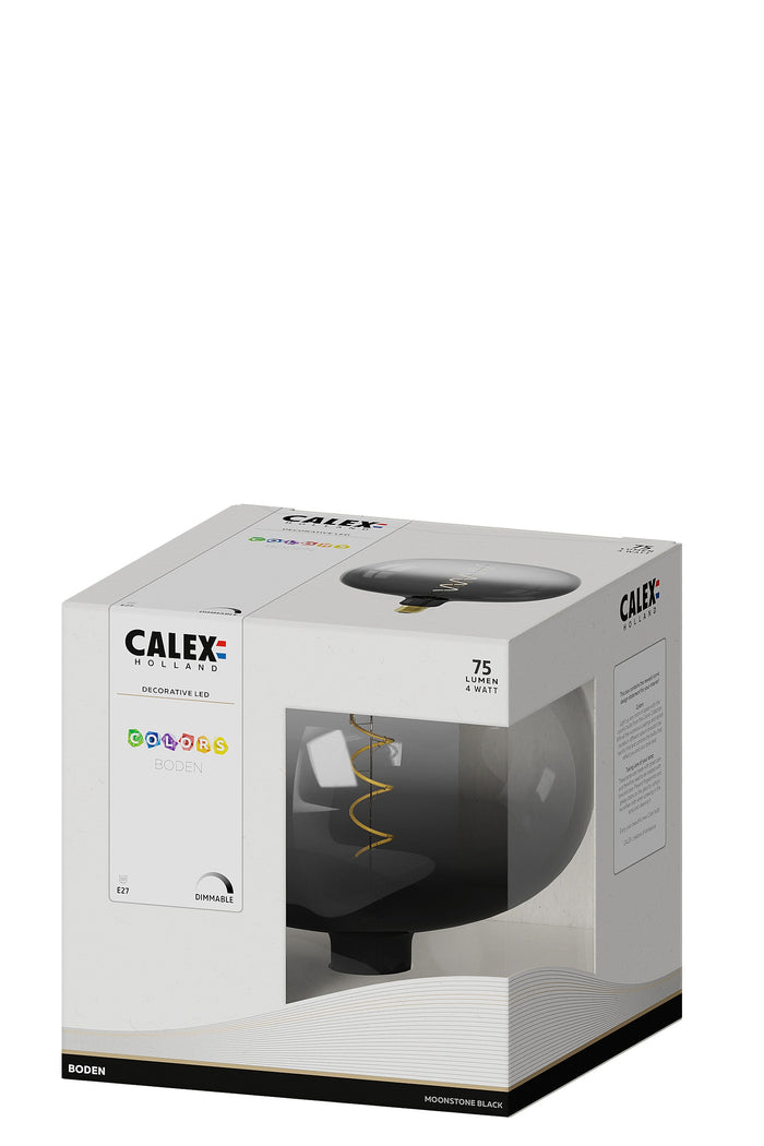 Calex Boden Lamp - E27 - Filament - Moonstone Black - WarmWhite - 4W
