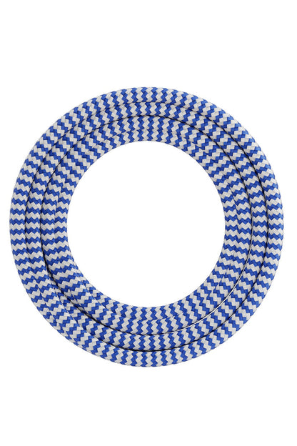 Calex Creations Fabric cable - Blue/White - 3meter