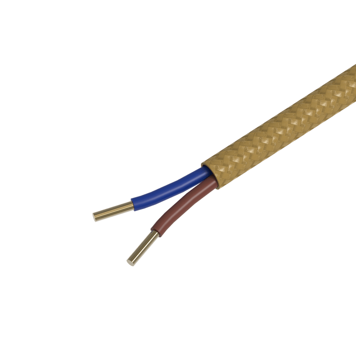 Calex Creations Fabric cable - Gold - 1.5meter
