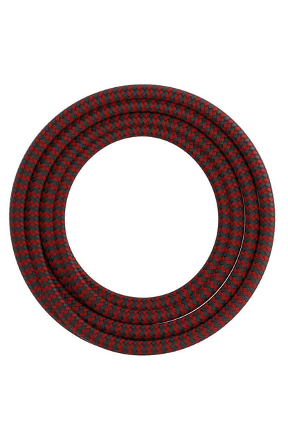 Calex Creations Fabric cable - Red/Black - 3meter