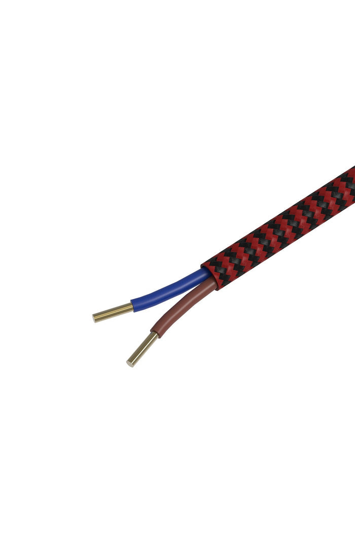 Calex Creations Fabric cable - Red/Black - 3meter