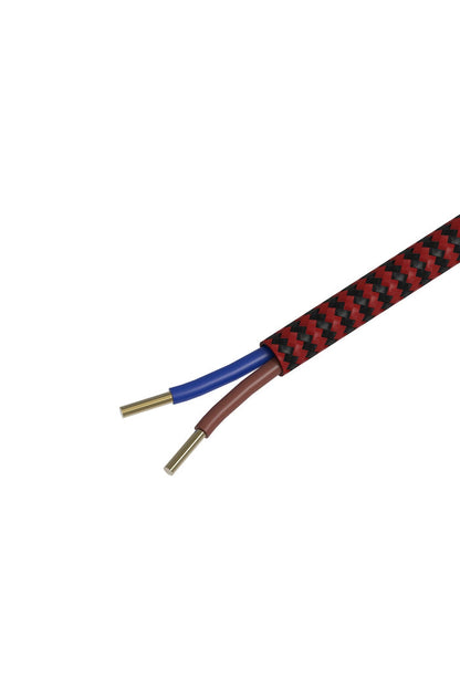 Calex Creations Fabric cable - Red/Black - 3meter