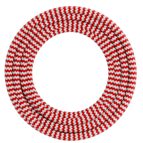 Calex Creations Fabric cable - Red/White - 1.5meter
