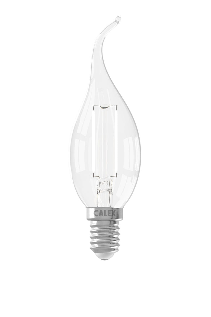 Calex Filament LED Lamp - E14 - BXS35 - Clear - 2W