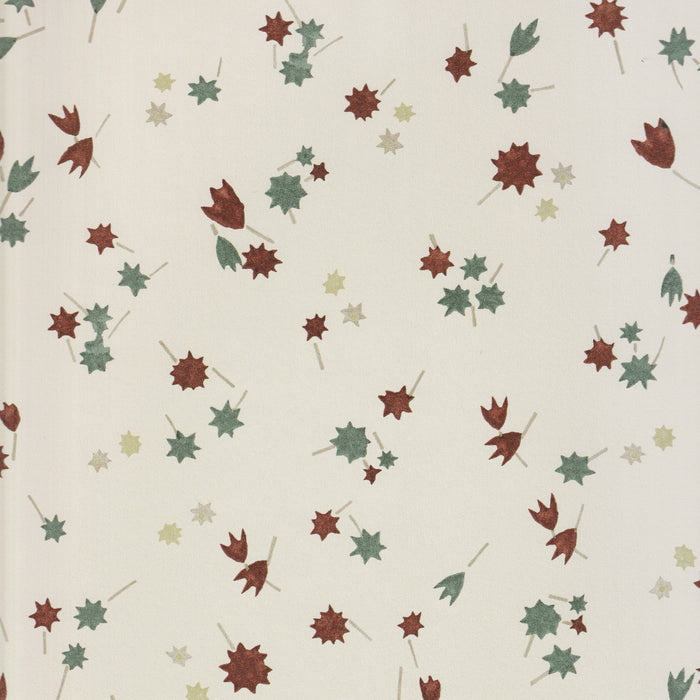 Campbell Cinnamon scattered floral leaf wallpaper made to order and manufactured in the USA with short lead times