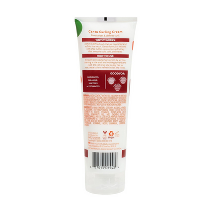 Cantu kids curling cream for natural hair in white and orange tube with usage instructions on back