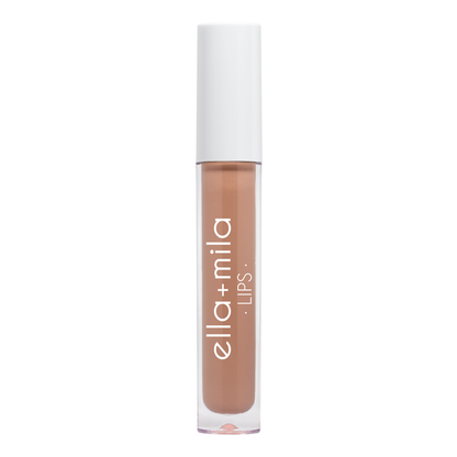 Caramel nude brown liquid lipstick tube – ella+mila Lips