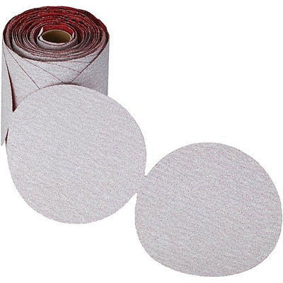 Carborundum Premier Red Sandpaper PSA Sanding Disc  6" 220 Grit 100 Per Roll