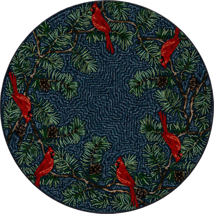 Image of an area rug, Cardinals - Navy