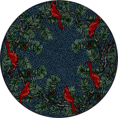 Image of an area rug, Cardinals - Navy