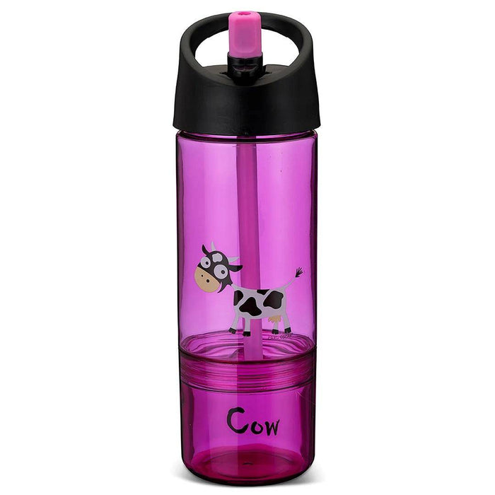 Carl Oscar 2-in-1 Trinkflasche Lila mit 300 ml und 150 ml Behälter