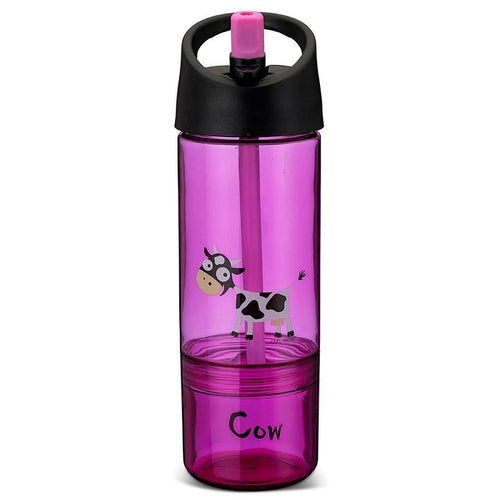 Carl Oscar 2-in-1 Trinkflasche Lila mit 300 ml und 150 ml Behälter
