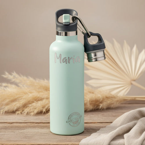 Carl Oscar TEMPflask Grün 0,5 L Edelstahl-Isolierflasche personalisierbar