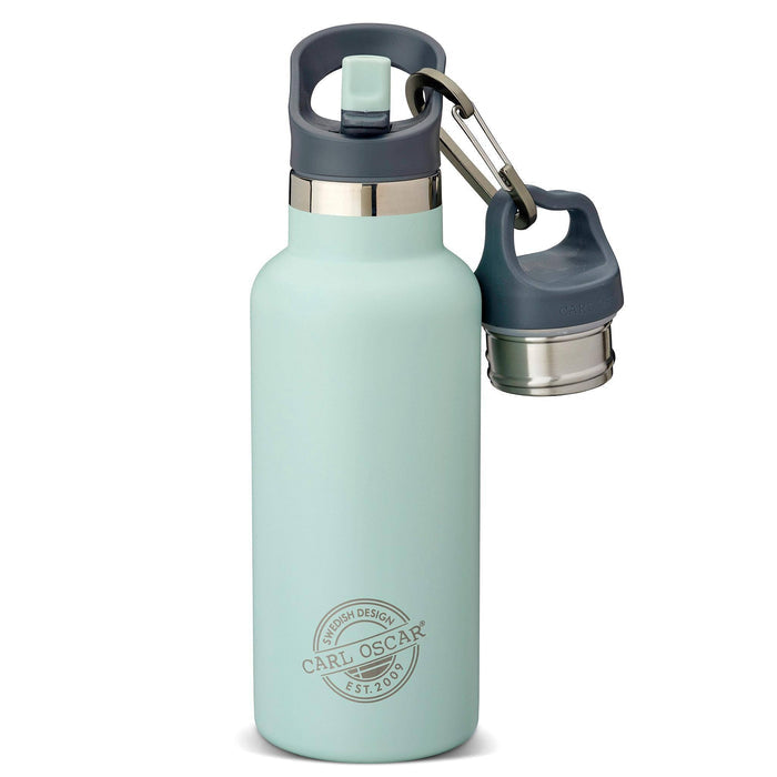 Carl Oscar TEMPflask Grün 0,5 L mit zwei Deckeln
