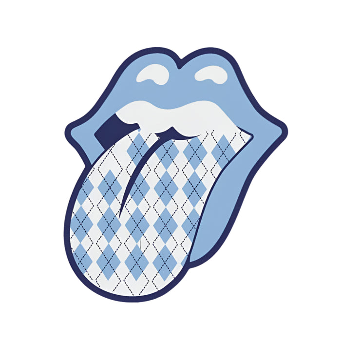 Carolina Blue Argyle Tongue Rugged Sticker by SHB - Main View - SDS Design