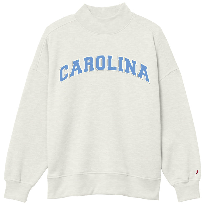 Carolina Tar Heels Embroidered Mock Neck Sweatshirt - Main View - League