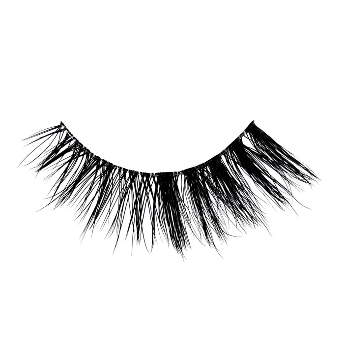 Cat Walk a flared, wispy lash with extra-long length and bold volume, featuring dense clusters toward the outer corners.