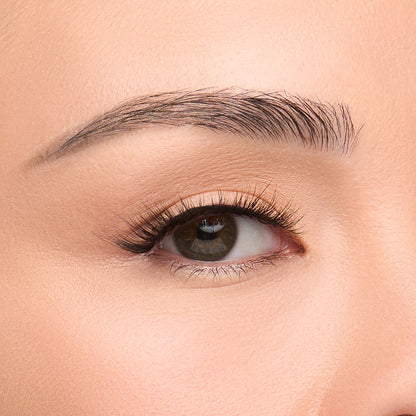 Cat Walk a flared, wispy lash with extra-long length and bold volume shown on an eye.