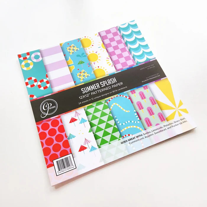 Catherine Pooler - 12x12 Patterned Paper - Summer Splash. Available at Embellish Away located in Bowmanville Ontario Canada.