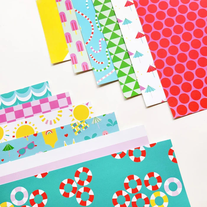 Catherine Pooler - 12x12 Patterned Paper - Summer Splash. Available at Embellish Away located in Bowmanville Ontario Canada.