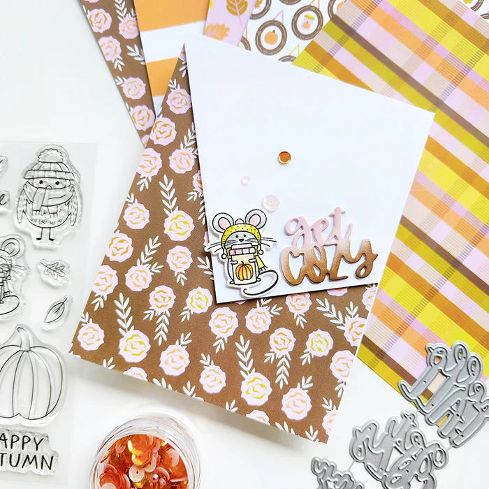 Catherine Pooler - 6x6 Patterned Paper - Hall of Fall. Available at Embellish Away located in Bowmanville Ontario Canada. Example by Catherine Pooler brand ambassador.