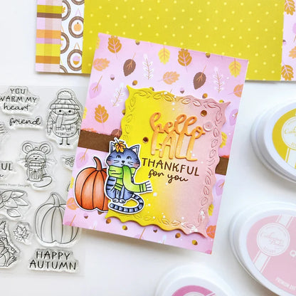 Catherine Pooler - 6x6 Patterned Paper - Hall of Fall. Available at Embellish Away located in Bowmanville Ontario Canada. Example by Catherine Pooler brand ambassador.