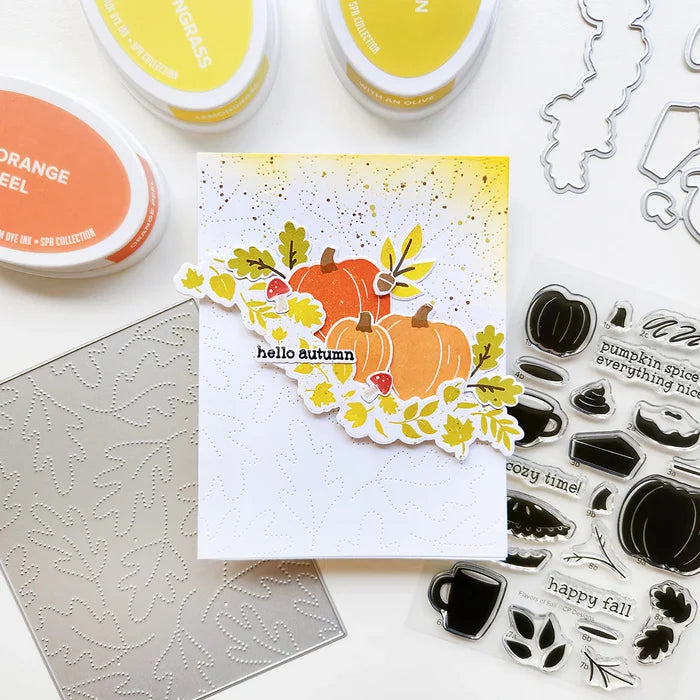 Catherine Pooler - Cover Plate Die - Autumn Path. Available at Embellish Away located in Bowmanville Ontario Canada. Example by Erika at Catherine Pooler Designs.