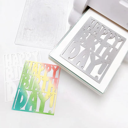 Catherine Pooler - Cover Plate Die - Balloon Letter Birthday. Available at Embellish Away located in Bowmanville Ontario Canada. Example by Catherine Pooler Designs brand Ambassador.