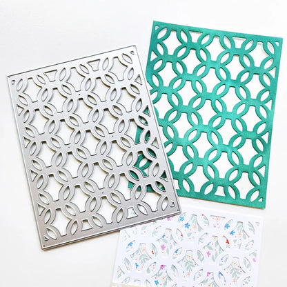 Catherine Pooler - Cover Plate Die - Lattice Love. Available at Embellish Away located in Bowmanville Ontario Canada. Example by Catherine Pooler Designs.