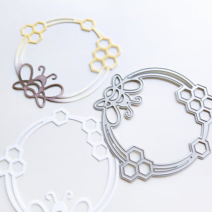 Catherine Pooler - Dies - Honeybee Circle. Available at Embellish Away located in Bowmanville Ontario Canada. Example by Catherine Pooler.