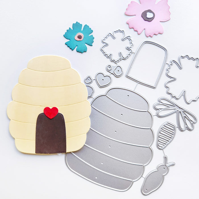 Catherine Pooler - Dies - Oh Bee Hive. Available at Embellish Away located in Bowmanville Ontario Canada. Example by Catherine Pooler.