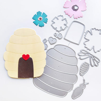 Catherine Pooler - Dies - Oh Bee Hive. Available at Embellish Away located in Bowmanville Ontario Canada. Example by Catherine Pooler.