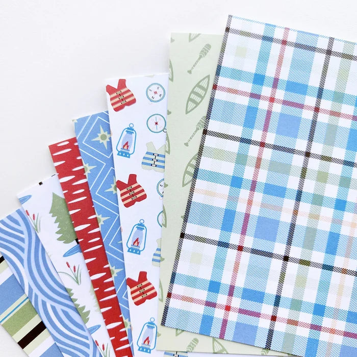 Catherine Pooler - Patterned Paper - Canoe with You. Plaid print, a timeless touch. Available at Embellish Away located in Bowmanville Ontario Canada.