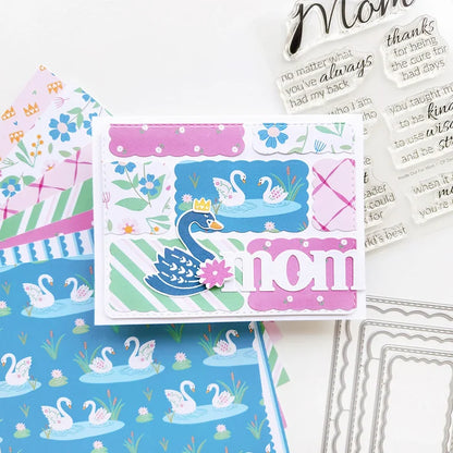 Catherine Pooler - Patterned Paper - Swan Lake. Plaid print, a timeless touch. Available at Embellish Away located in Bowmanville Ontario Canada. Example by Catherine Pooler Designs brand ambassador.