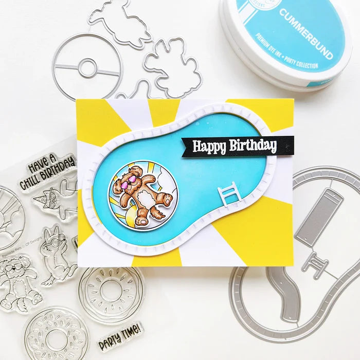 Catherine Pooler - Shaker Dies - Take a Dip. Available at Embellish Away located in Bowmanville Ontario Canada. Example by Catherine Pooler Designs brand ambassador.