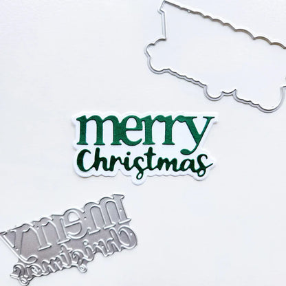 Catherine Pooler - Word Die - Merry Stack. Available at Embellish Away located in Bowmanville Ontario Canada.