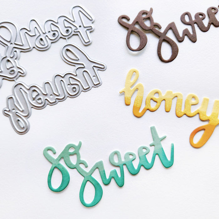 Catherine Pooler - Word Die - So Sweet. Available at Embellish Away located in Bowmanville Ontario Canada. Example by Catherine Pooler.