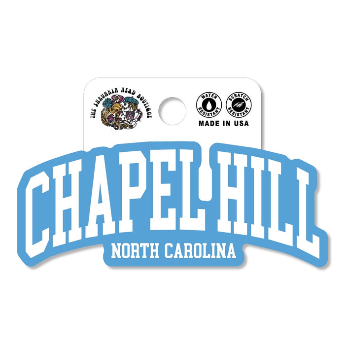 Chapel Hill North Carolina Rugged Sticker by SHB - Main View - Shrunken Head