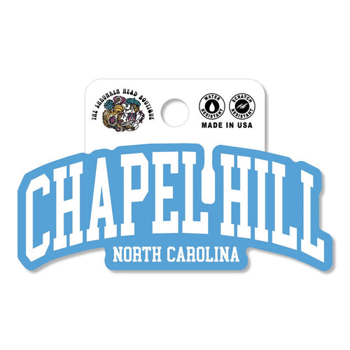 Chapel Hill North Carolina Rugged Sticker by SHB - Main View - Shrunken Head