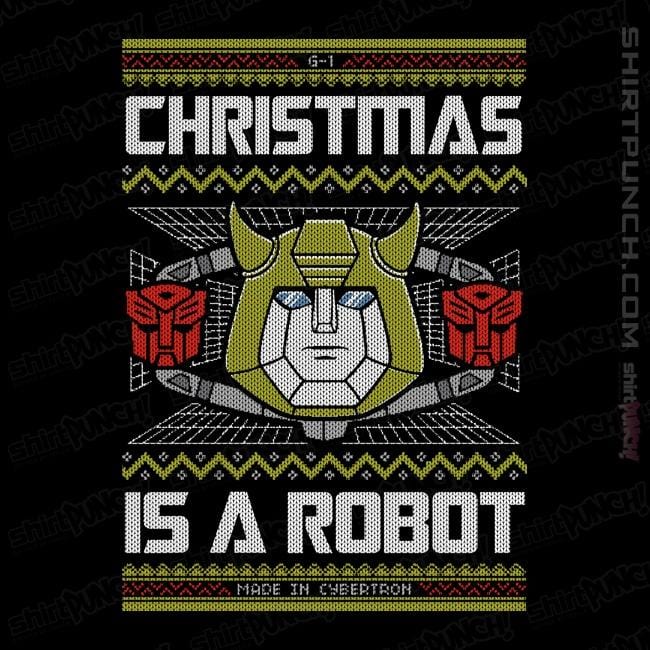Shirts Magnets / 3"x3" / Black Christmas Is A Robot