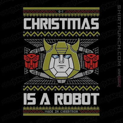 Shirts Magnets / 3"x3" / Black Christmas Is A Robot
