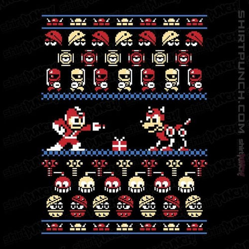 Shirts Magnets / 3"x3" / Black Christmas Man