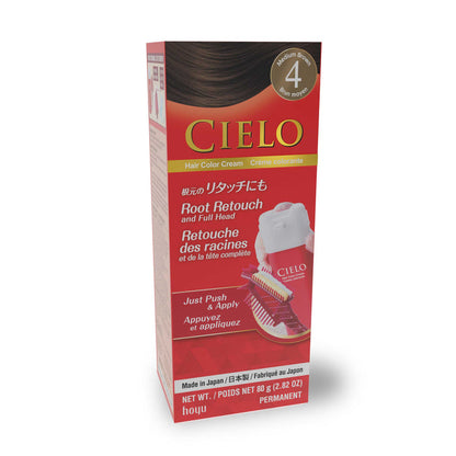 CIELO Hair Color Cream - 4 Medium Brown