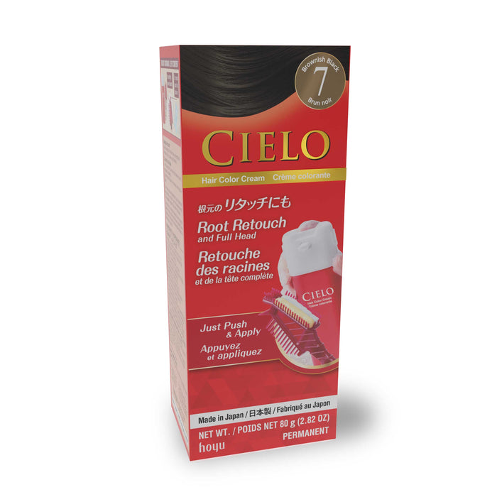 CIELO Hair Color Cream - 7 Brownish Black