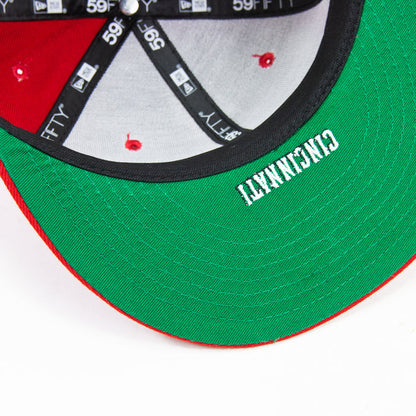 Cincinnati Reds Side Split Fitted Cap (Red)