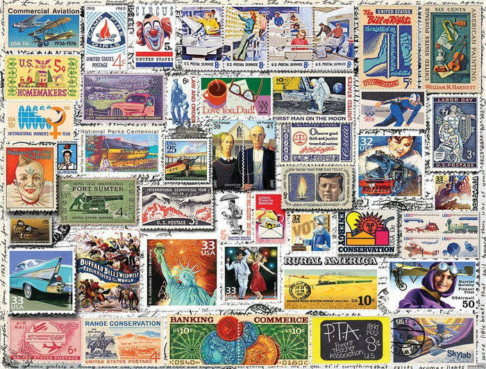 Classic Stamps - 500 Piece - White Mountain Puzzles