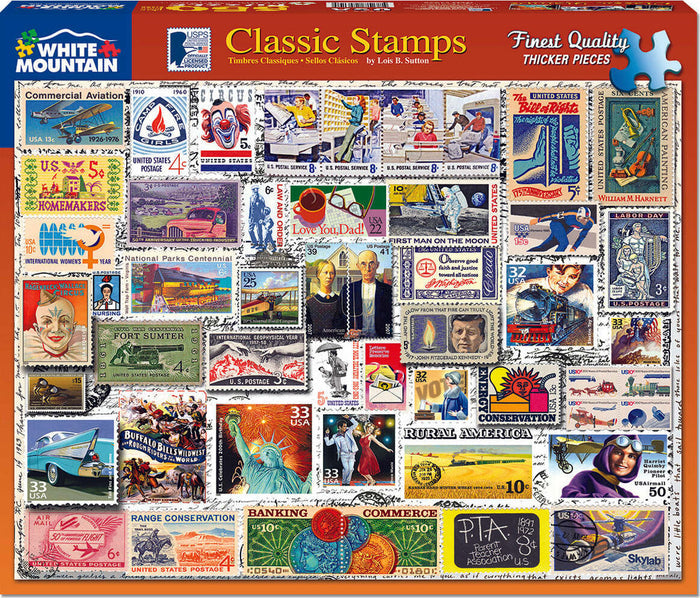 Classic Stamps - 500 Piece - White Mountain Puzzles