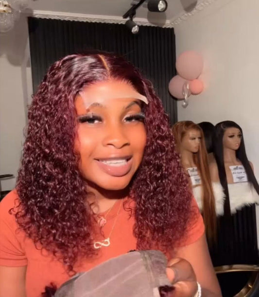 Closure Wine Wet Curls